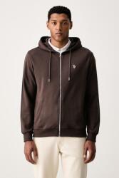 U. S. Polo Assn U. S. Polo Assn. cipzáras melegítőfelső kapucnival férfi pamuttal DHM Interlock Zip - barna M