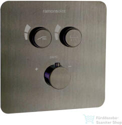 Ramon Soler RS SMART termosztátos falsík alatti kád/zuhany csaptelep, szálcsiszolt grafit 85D310754 (85D310754)