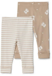 Tchibo - 2 együtt növekvő leggings - kisgyerek - méret 74/80 - fehér/mintás