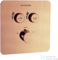 Ramon Soler RS SMART termosztátos falsík alatti kád/zuhany csaptelep, szálcsiszolt réz 85D310753 (85D310753)