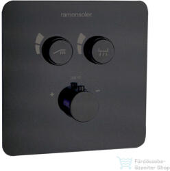 Ramon Soler RS SMART termosztátos falsík alatti kád/zuhany csaptelep, matt fekete 85D308096 (85D308096)