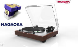 THORENS TD 402 DD + Nagaoka MP-200 - aparat pentru gramofon cu antrenare directă - nuc