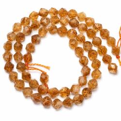  Margele Citrin Rotund Fatetat 8-8, 9 mm pentru Bijuterii Handmade Fine