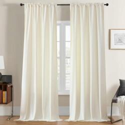 Thermo sötétítő függöny 2 db 132x225cm Fehér Elefántcsont (B0CV13517M)