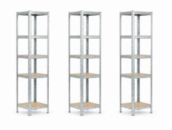 MAMUTEX 3 darabos akciós csomag - Horganyzott fém állvány Mamutex Standard 180x40x40 cm - 5 polc, terhelhetőség 875 kg