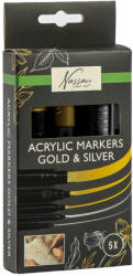 CCG Színes Nassau Gold&Silver akril filctoll szett 5 db-os CCG185668 (CCG185668)