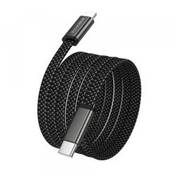 BOROFONE Cablu Date si Incarcare USB-C - USB-C Borofone BX124 Peace, 30W, 1m, Negru - gsmboutique
