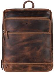 Greenburry Rucsac unisex piele naturala maro antichizat 36 x 43 x 10 cm, Project 2 Vintage, Greenburry