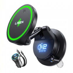 Lisen Incarcator Auto Wireless Lisen W608 Pro, 25W, Negru YL0225090001