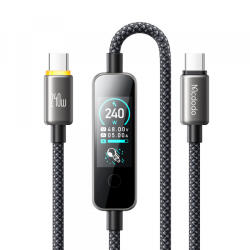 Mcdodo Cablu Date si Incarcare USB-C - USB-C McDodo CA-8750 Display, 240W, 1.2m, Negru - gsmboutique
