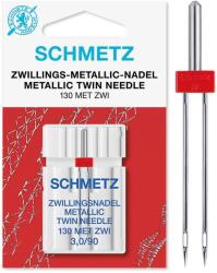 Schmetz Ac dublu fir metalic finete 90 - 5 buc, cu 3 mm intre ace Schmetz Metallic (714107) - tiparedecroitorie