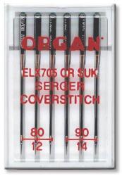 Organ Ace surfilat finete 80-90 - 6 buc Organ Needles Overlock ELx705 (55487000) - tiparedecroitorie