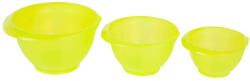 DOMOTTI Set bol plastic pentru mixare, 3 piese, verde, Cindy (698575) Castron