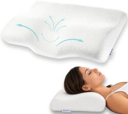 Suporto Perna cervicala SUPORTO Aura Mini, Perna de Dormit Ortopedica Compacta, din Spuma cu Memorie, cu Suport Cervical