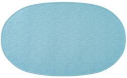 REER Covoras de baie antialunecare cu ventuze, din cauciuc natural, antibacterian, oval, 42 x 25 cm, albastru, MyHappyBath Mat, Reer 76023 (MCABI-RE76023)