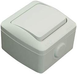 Elbi Intrerupator simplu aplicat 10A IP54 gri PT Eva (EL0012793)