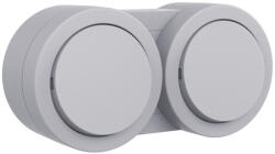 OVIVO Intrerupator dublu aplicat gri IP54 Xone (EL0083961)