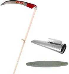 Strend Pro Coasa cu coada de lemn, 700 mm, pentru cosit fan si iarba, lama forjata batuta, piatra ascutit, teaca zincata, Strend Pro (170626)
