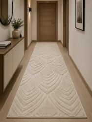 Oksi Traversa OKSI 38009-202, Latime 0.8m, Marime 100 x 800 cm, Bej, Inaltime Fir 6, 5 mm, Festonata Surfilata Tivi Covor