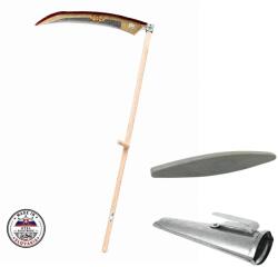 Strend Pro Coasa cu coada lemn, forjata premium, 700 mm, cosit fan si iarba pe suprafete mari, otel austriac batut de inalta calitate, piat (151023)