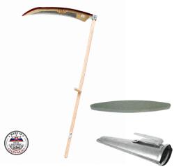 Strend Pro Coasa cu coada lemn, forjata premium, 700 mm, cosit fan si iarba pe suprafete mari, otel austriac batut de inalta calitate, piat (151016)