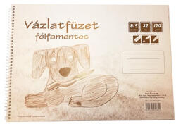  Vázlatfüzet spirálos B/5 32 lapos félfamentes fekvő (PAP1115-0032)