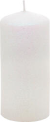 MagicHome MagicHome, Karácsonyi gyertya, 5, 5x12 cm, fehér, csillámos (STP8091751)
