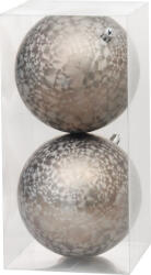 MagicHome MagicHome, Karácsonyi gömbök, szürkésbarna, 2 db, 12 cm (STP8091926)