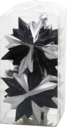 MagicHome MagicHome, Karácsonyi Dísz fekete-ezüst, 6 db, 8x9, 5 cm (STP2170402)