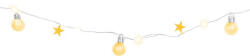 MagicHome MagicHome, Karácsonyi füzér, 20x meleg fehér LED, gömbökkel és csillagokkal, arany, 2xAA (STP8091461)