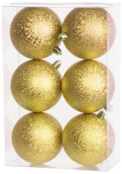 MagicHome MagicHome, Karácsonyi gömbök, 6 db, arany, 8 cm (STP8091505)
