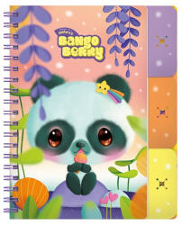  Füzet Bangoberry spirálos, elválasztókkal, 3db Bangobobbal, panda mintával (PAP0130-0443)