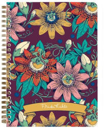  Jegyzetfüzet Clairefontaine Frida Kahlo A/5, spirálos, 74 lapos, vonalas, vegyes minta (PAP0130-0511)