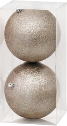 MagicHome MagicHome, Karácsonyi gömbök, 2 db, bézs, 12 cm (STP8091922)