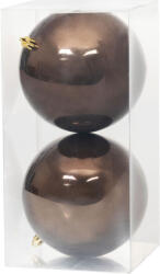 MagicHome MagicHome, Karácsonyi gömbök, 2 db, barna, 12 cm (STP8091919)