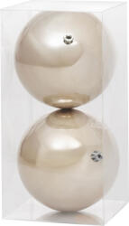 MagicHome MagicHome, Karácsonyi gömbök, 2 db, bézs, 12 cm (STP8091918)