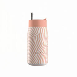 Estia Home Art Lens Save The Aegean Pahar Termos Oțel Inoxidabil Fără BPA 360ml Soft Ripple cu Pai 01-42998 (01-42998)
