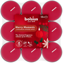 Bolsius Gyertyák Bolsius True Glow, alma/fahéj, mécses, csomag 18 db (STP2173778)