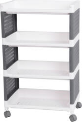 MagicHome Rolly, Műanyag Állvány kerekeken, 4 polcos, 49x29x75, 5 cm (STP2212845)