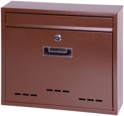 Strend Pro FLATBLOCK postaláda - 31 × 36 × 9 cm, barna, 3 kulccsal (STP217533)