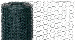 Strend Pro Garden GARDEN HEX PVC, Hatszögletű csirkeháló, 1000/16/0, 9 mm, zöld, RAL 6005, 5 m-es tekercs (STP431415)