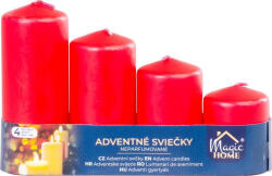 MagicHome MagicHome, adventi gyertya, piros, 48 mm 60/80/100/120 mm, 4 db (STP2172835)