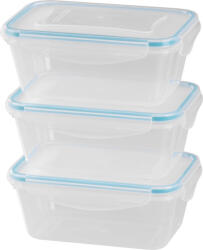 MagicHome MagicHome, Ételhordó szett, téglalap alakú, 3 db, 1000 ml, 189x131x77 mm (STP801915)