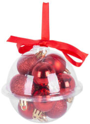 MagicHome MagicHome, Karácsonyi gömbök, 12 db, 3 cm, piros (STP8091063)