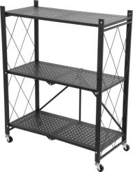 Strend Pro RAW3T, Összecsukható Fém Állvány kerekeken, 3 polcos, 0870x720x340 mm, max. 50 kg/polc (STP2211631)