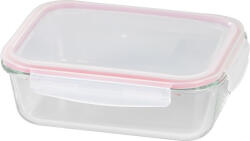 MagicHome téglalap alakú üveg ételtároló doboz műanyag fedéllel - 1500 ml (STP8011058)