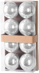 MagicHome MagicHome, Karácsonyi gömbök, 8 db, ezüst, 7 cm (STP8091080)