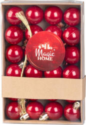 MagicHome MagicHome, Karácsonyi Gömbök, 24 db, készlet, piros, 3 cm (STP8091076)