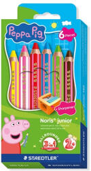  Színes marokceruza Staedtler Noris Junior Peppa 6 db-os klt. 3 az 1-ben (PAP3033-2179)