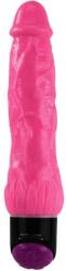 LyBaile - Colorful Sex, Vibrator Realist cu Vene Marcate și Regulator Viteză, TPR, 24 cm, Roz Vibrator